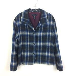 FRESNO SPORT Women's Button Up Jacket Size L Cotton Blend Academia Cottagecore